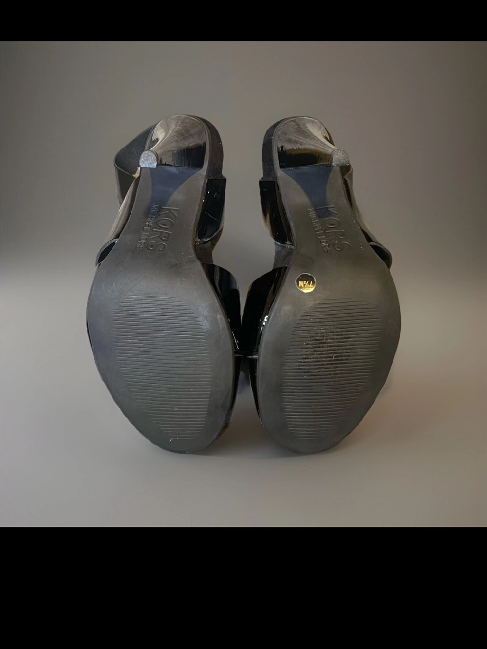 Michael Kors Black Patent Slingback Sandals - Picture 4 of 9